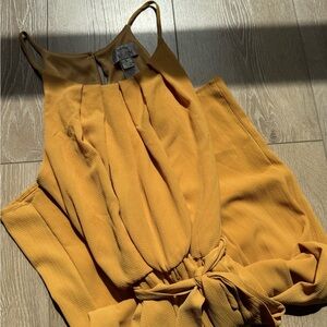 Sweet Storm Mustard Jumpsuit